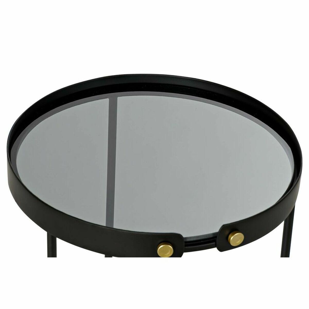 Juego de 2 Mesitas DKD Home Decor Negro Dorado 30 x 40 cm 38 x 38 x 59 cm