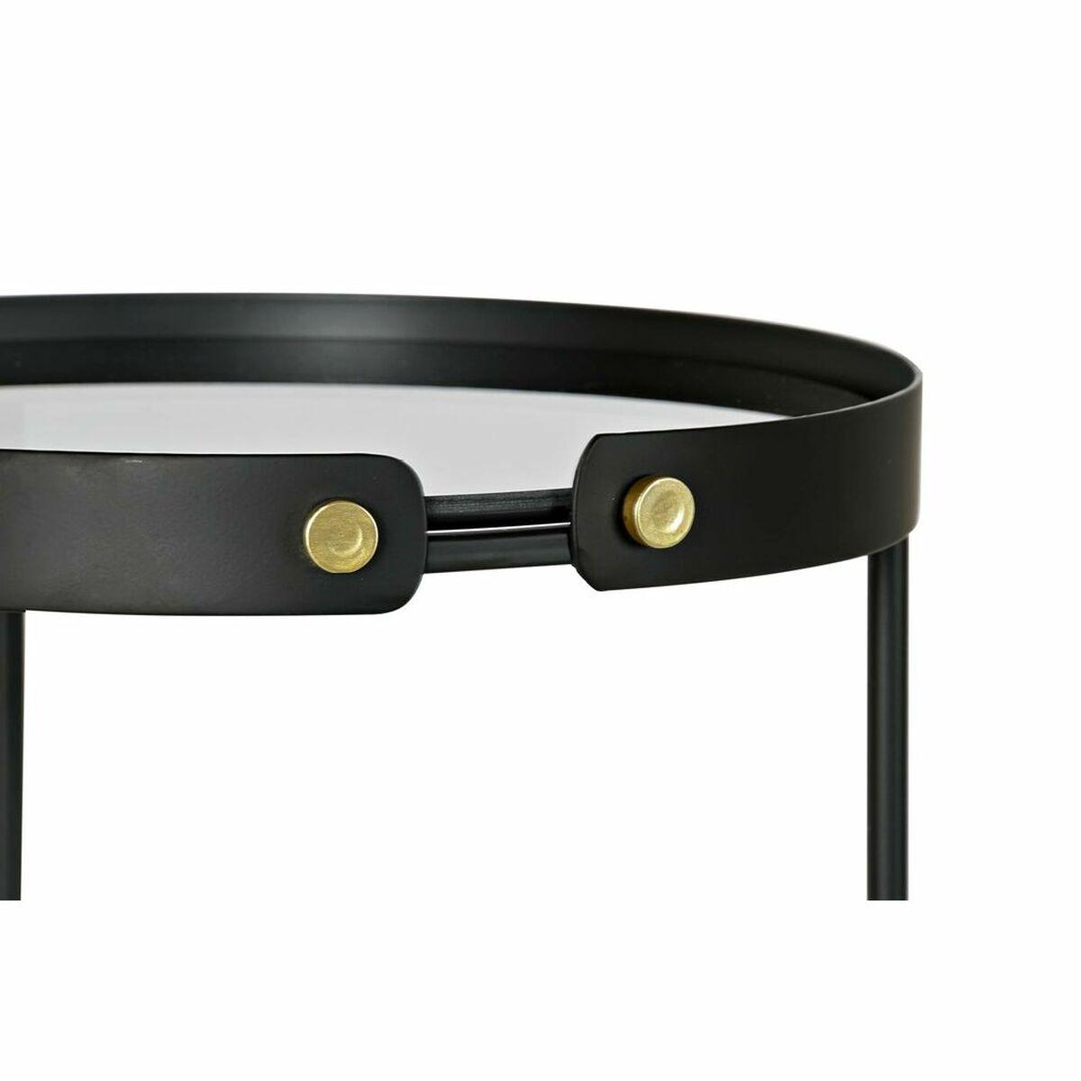 Juego de 2 Mesitas DKD Home Decor Negro Dorado 30 x 40 cm 38 x 38 x 59 cm