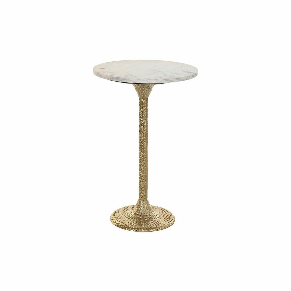 Mesita Auxiliar DKD Home Decor Blanco Dorado 40 x 40 x 61 cm