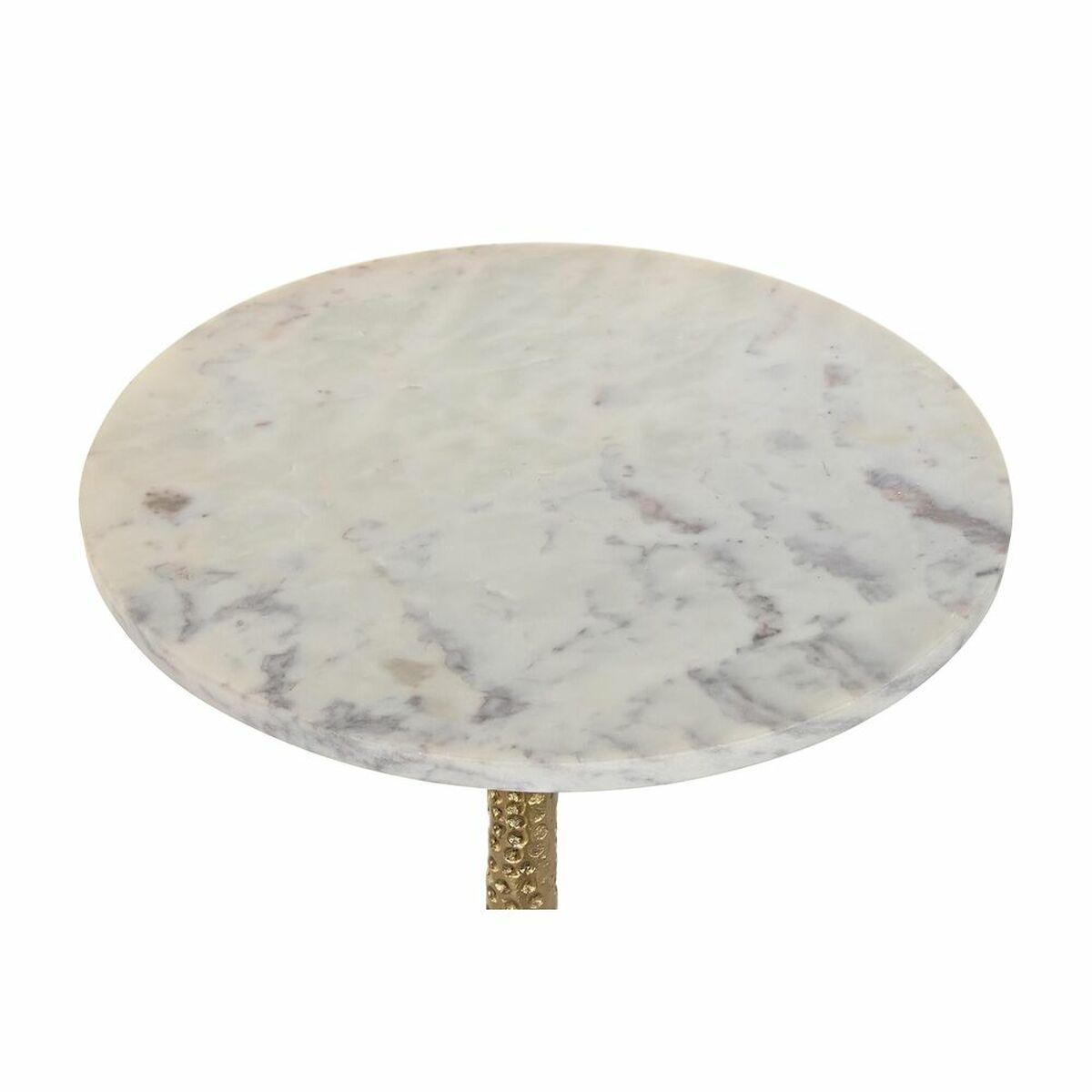 Mesita Auxiliar DKD Home Decor Blanco Dorado 40 x 40 x 61 cm