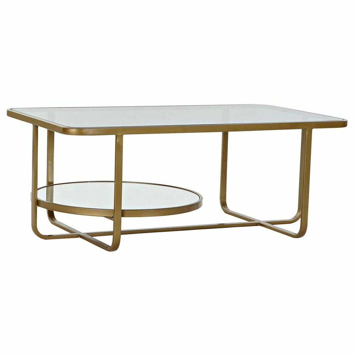 Mesa de Centro DKD Home Decor Metal Cristal 90 x 50 x 35 cm