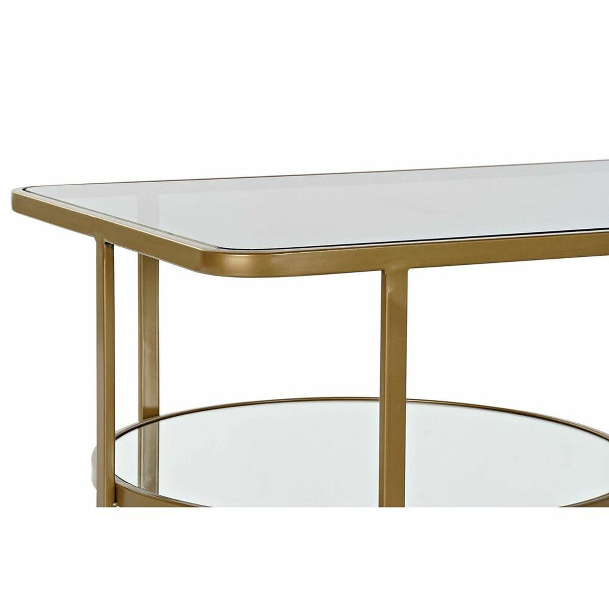 Mesa de Centro DKD Home Decor Metal Cristal 90 x 50 x 35 cm