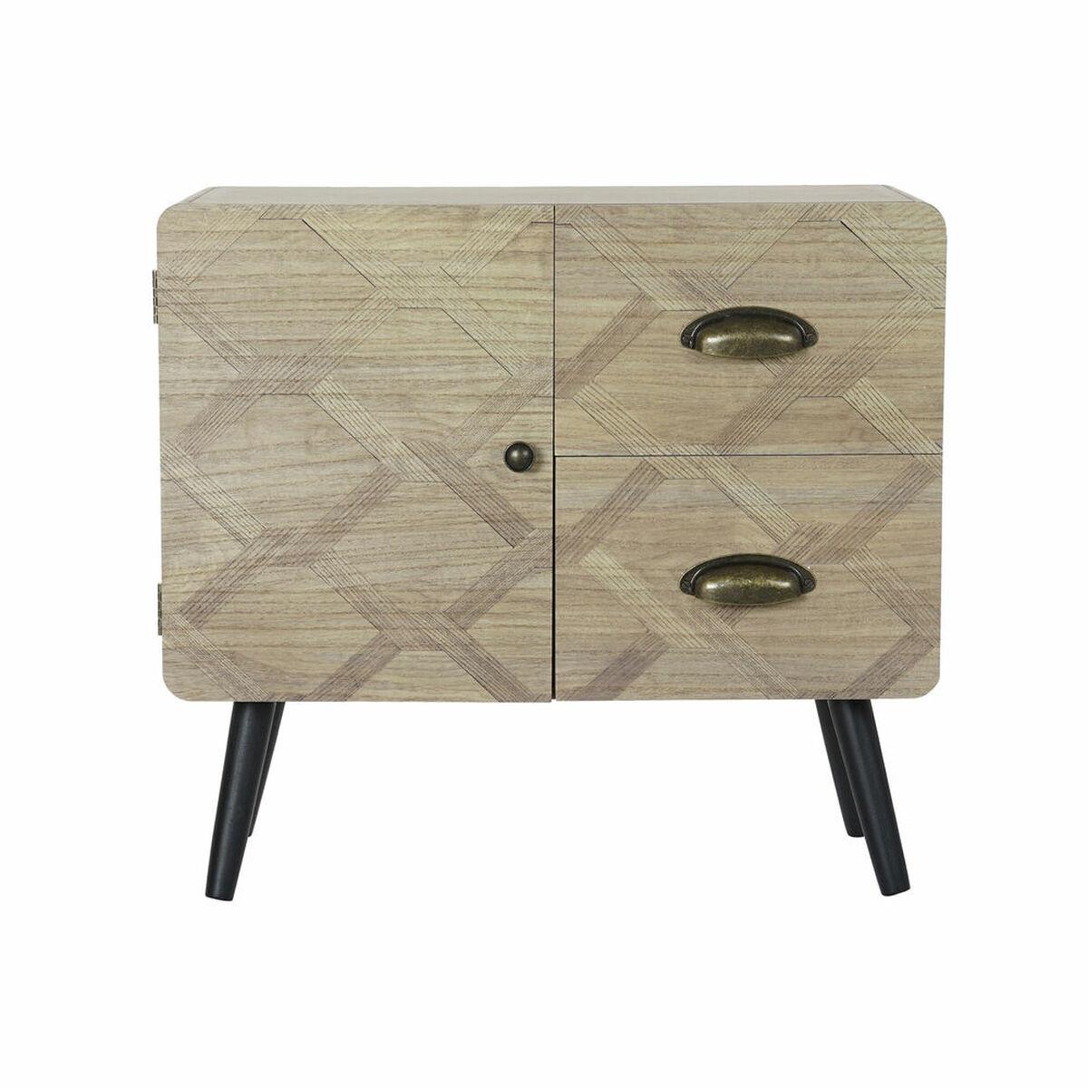 Cajonera DKD Home Decor Negro Natural Madera MDF Boho 60 x 31 x 56 cm