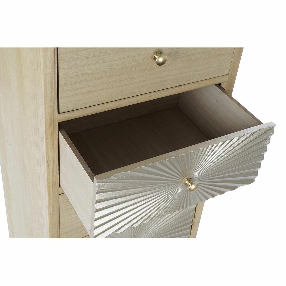 Cajonera DKD Home Decor Dorado Natural Metal Abeto Madera MDF Moderno 45 x 38 x 117 cm