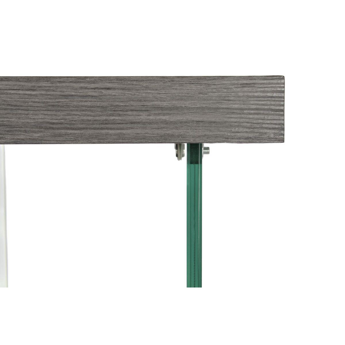 Escritorio DKD Home Decor Gris Transparente Cristal Madera MDF 120 x 50 x 76 cm