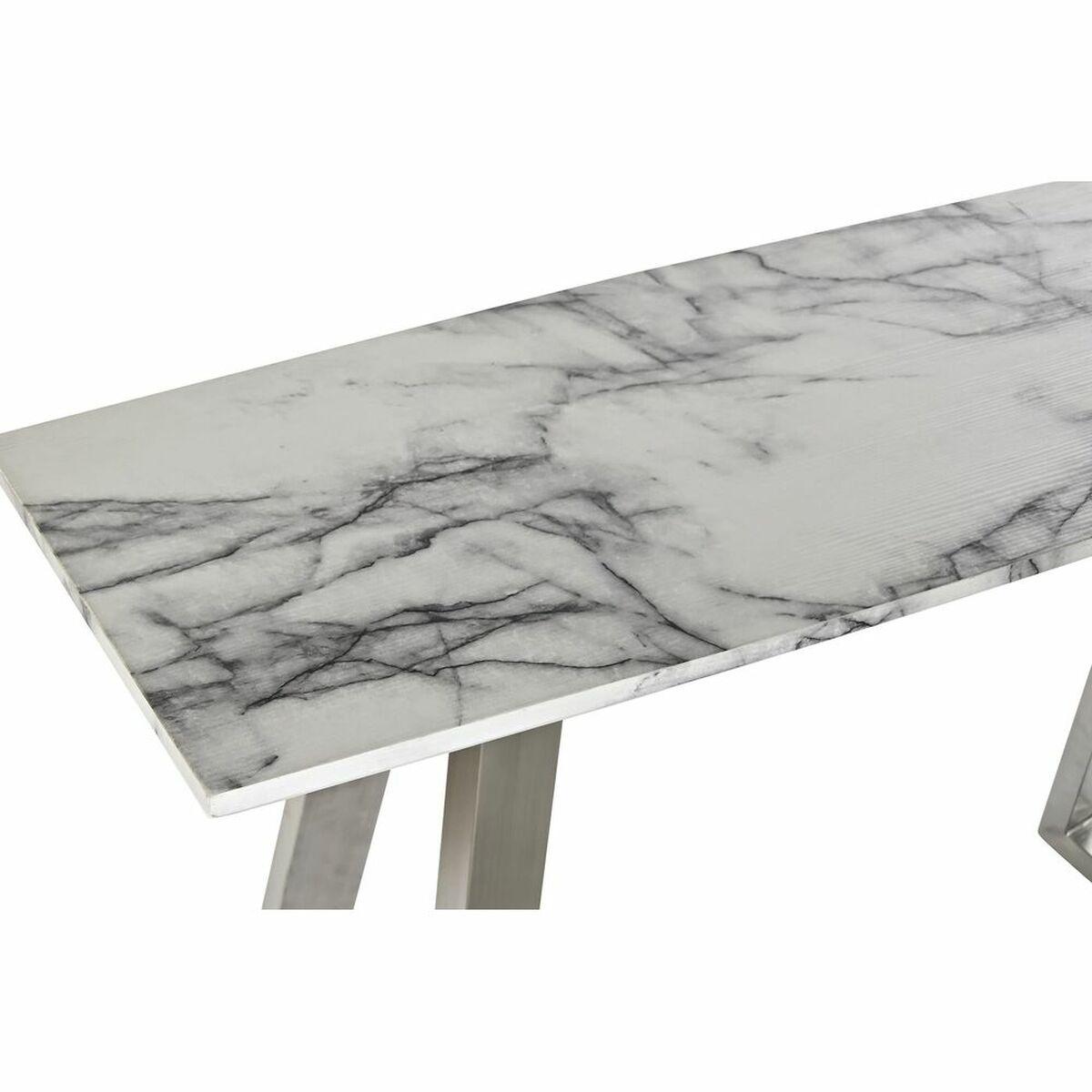 Consola DKD Home Decor Blanco Plateado Acero Madera MDF 120 x 40 x 76 cm