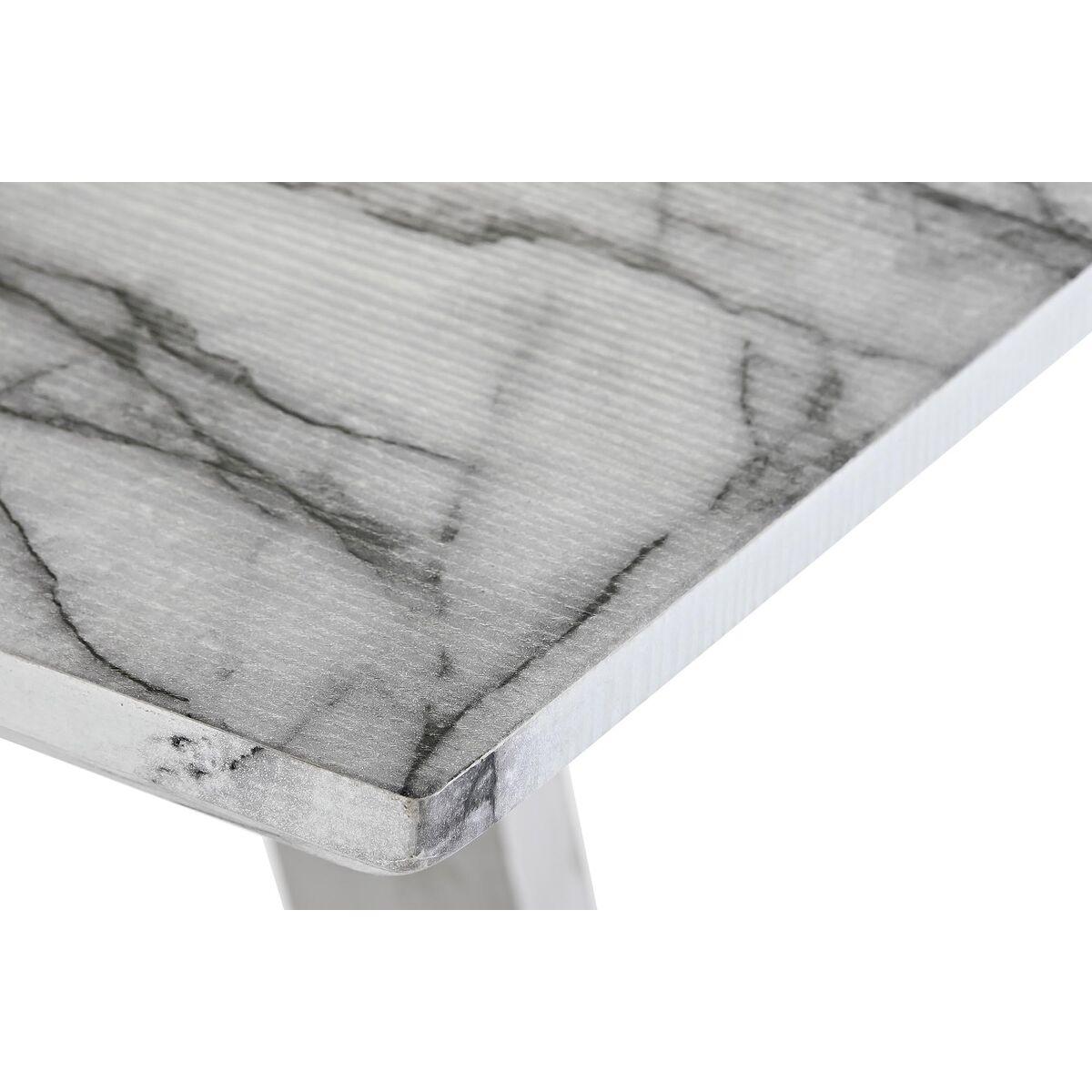 Consola DKD Home Decor Blanco Plateado Acero Madera MDF 120 x 40 x 76 cm