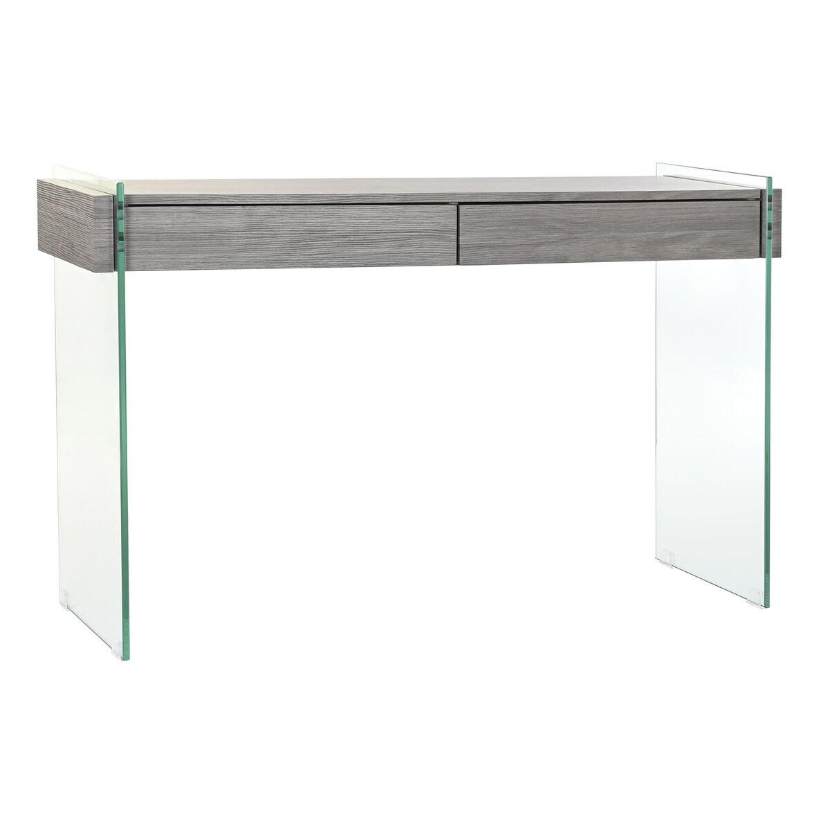 Consola DKD Home Decor Gris Transparente Cristal Madera MDF 120 x 40 x 76 cm