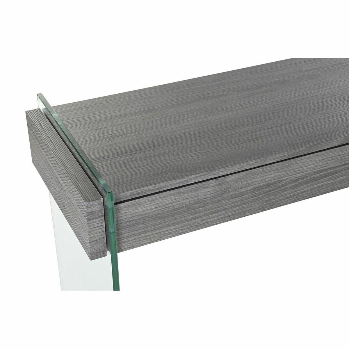 Consola DKD Home Decor Gris Transparente Cristal Madera MDF 120 x 40 x 76 cm