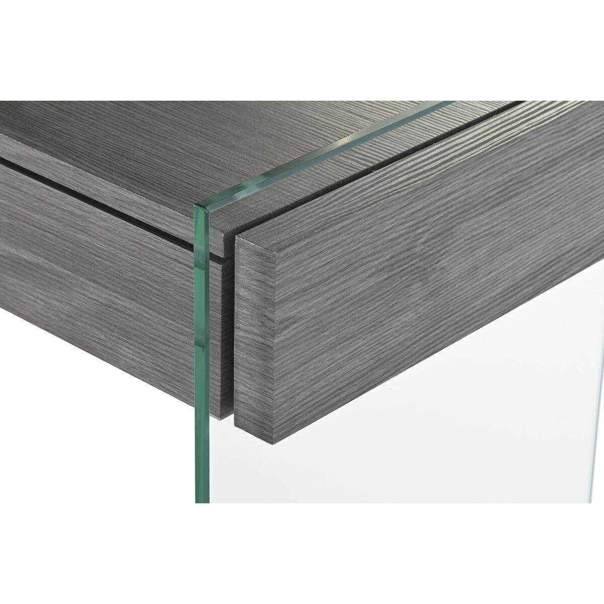 Consola DKD Home Decor Gris Transparente Cristal Madera MDF 120 x 40 x 76 cm