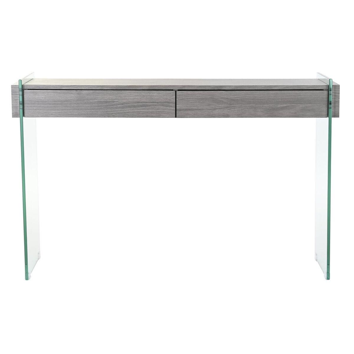 Consola DKD Home Decor Gris Transparente Cristal Madera MDF 120 x 40 x 76 cm