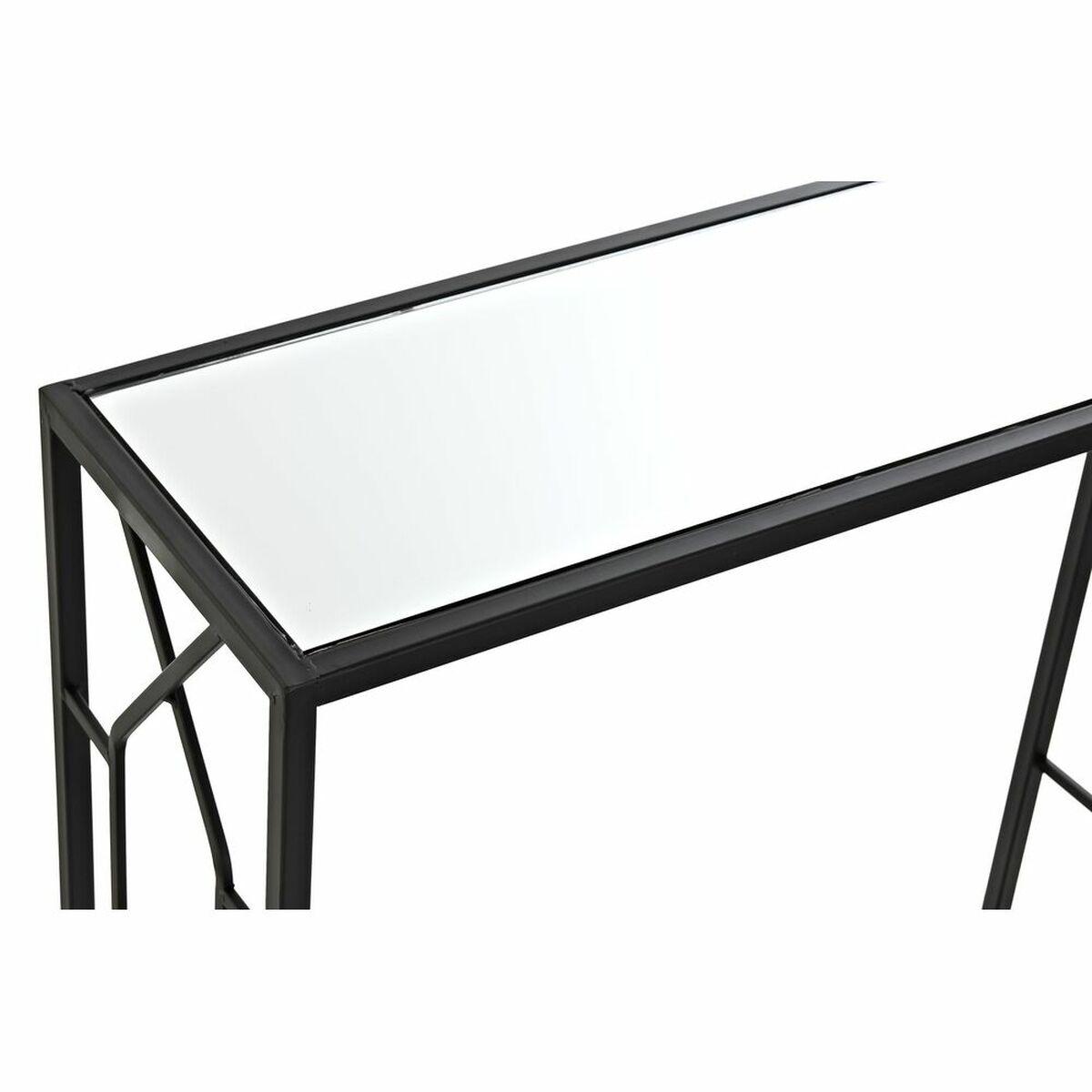 Consola DKD Home Decor Negro Metal Cristal 82 x 32 x 76 cm