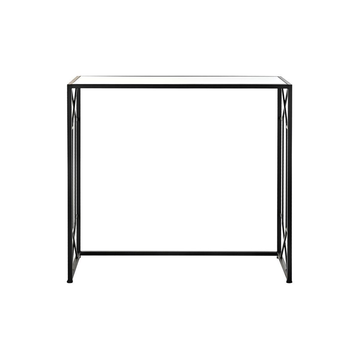 Consola DKD Home Decor Negro Metal Cristal 82 x 32 x 76 cm