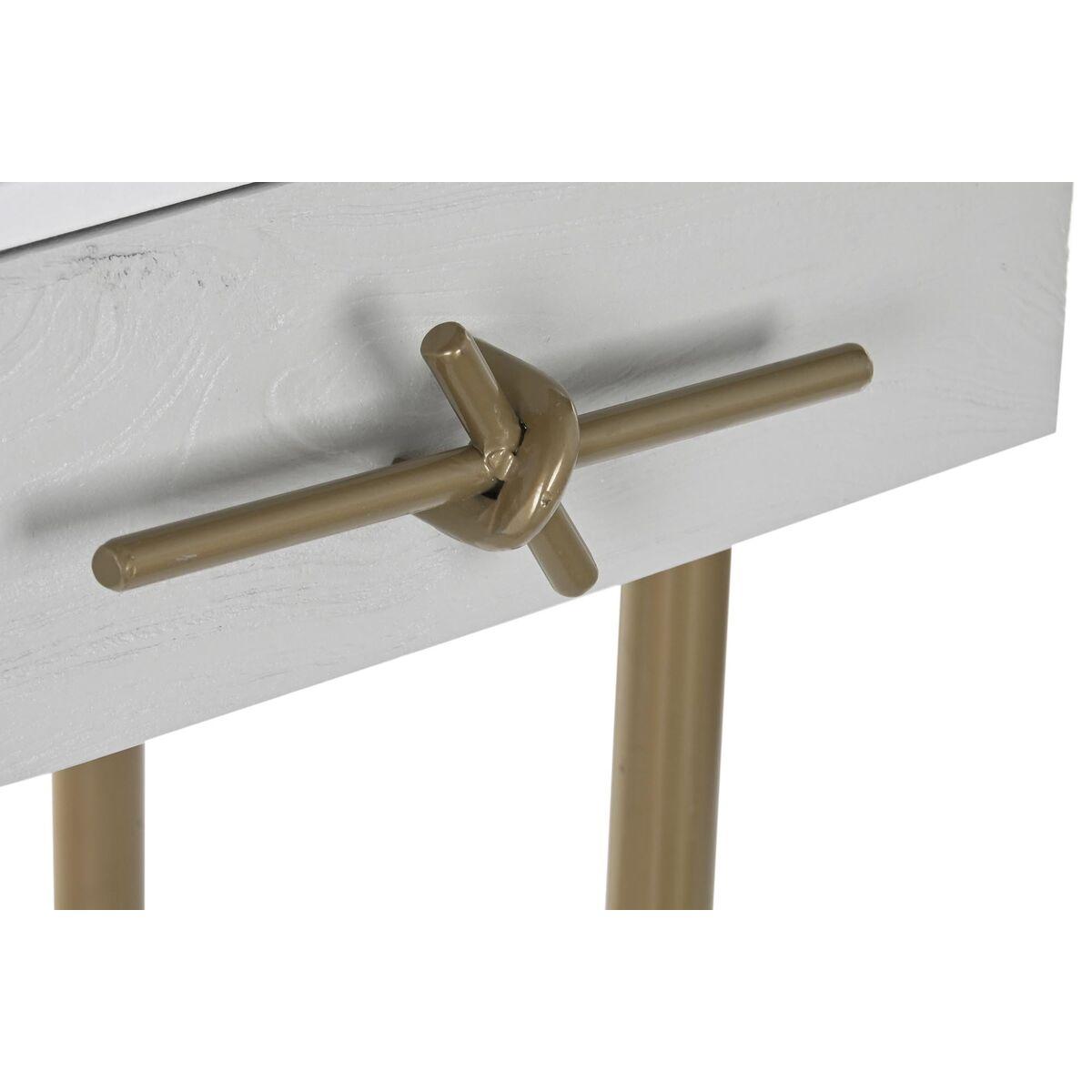 Recibidor DKD Home Decor Blanco Dorado 90 x 45 x 74 cm