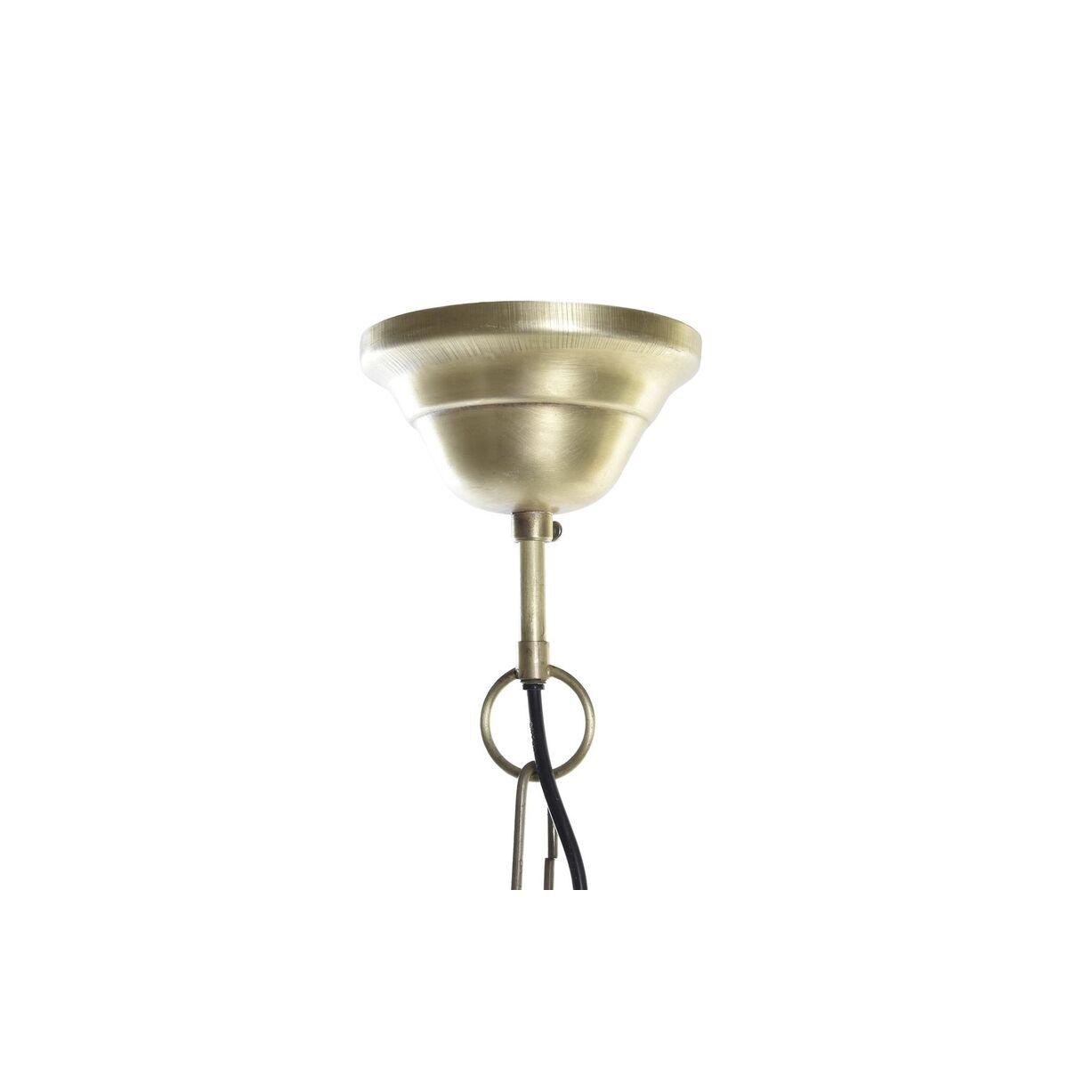 Lámpara de Techo DKD Home Decor Marrón Dorado Metal Madera de mango 50 W 40 x 40 x 50 cm
