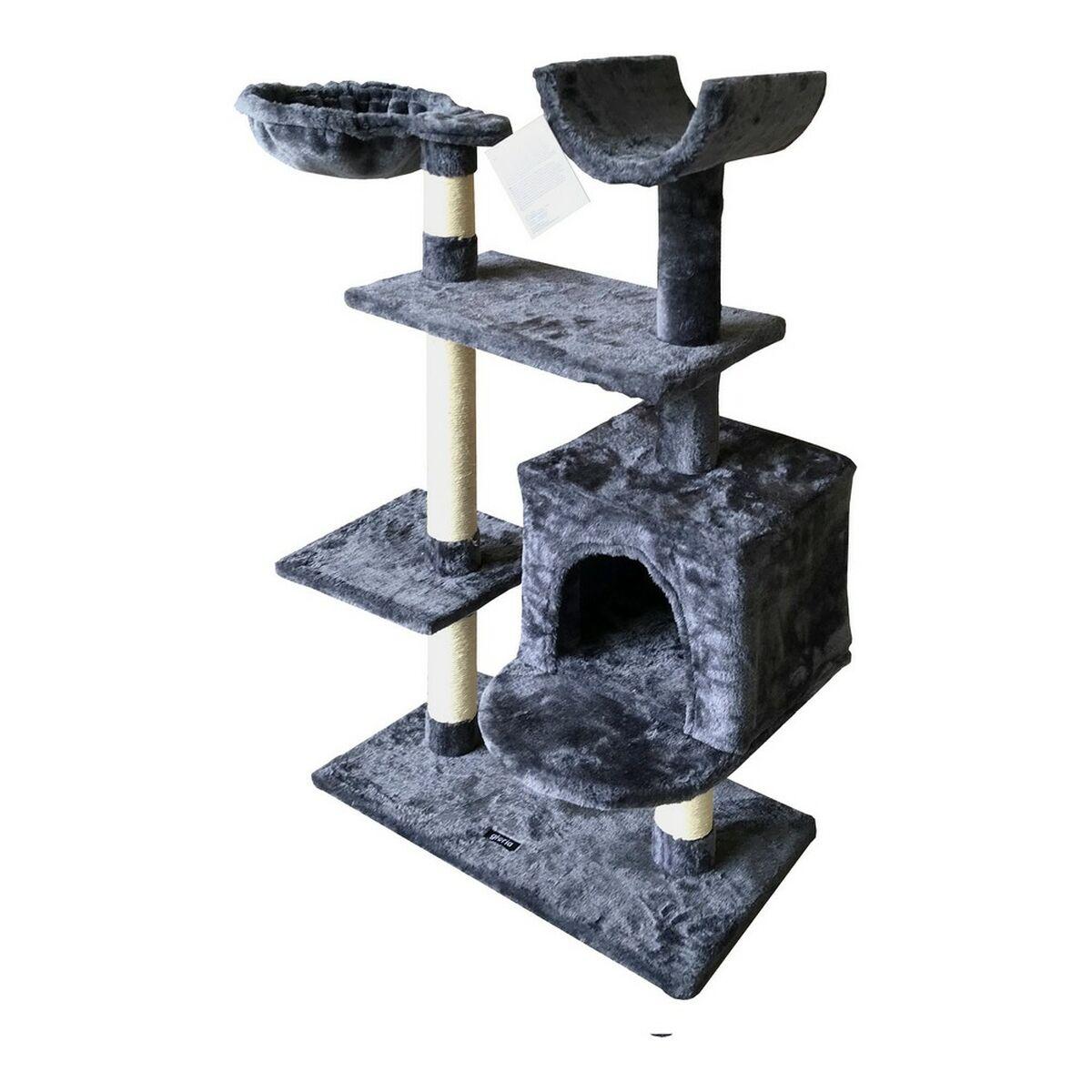 Rascador para Gatos Gloria Jarama Árbol Gris Madera Papel Sisal (35 x 100 x 60 cm)