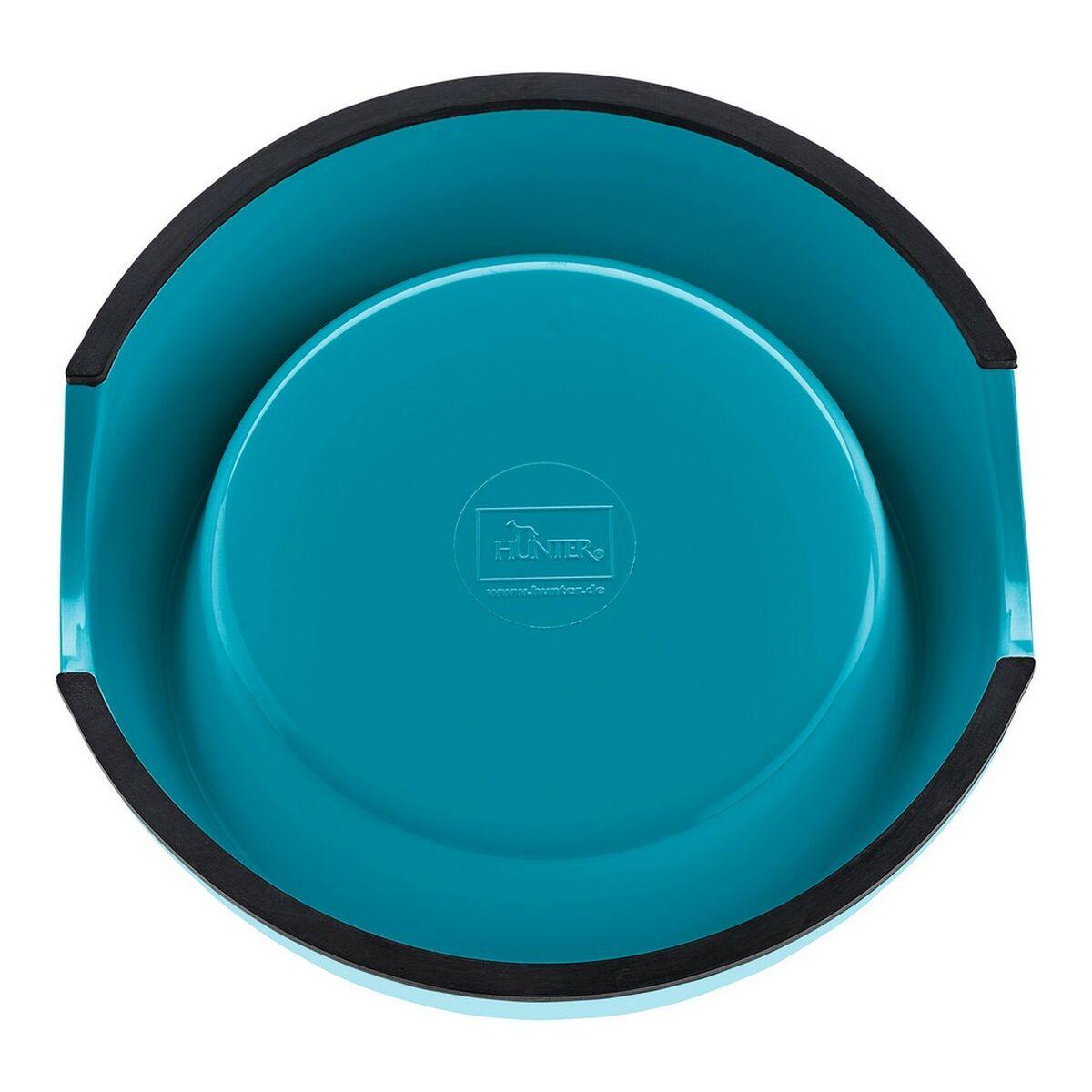 Comedero para Perro Hunter Melamina Acero Inoxidable Blue 350 ml (18,5 x 18,5 x 9,5 cm)
