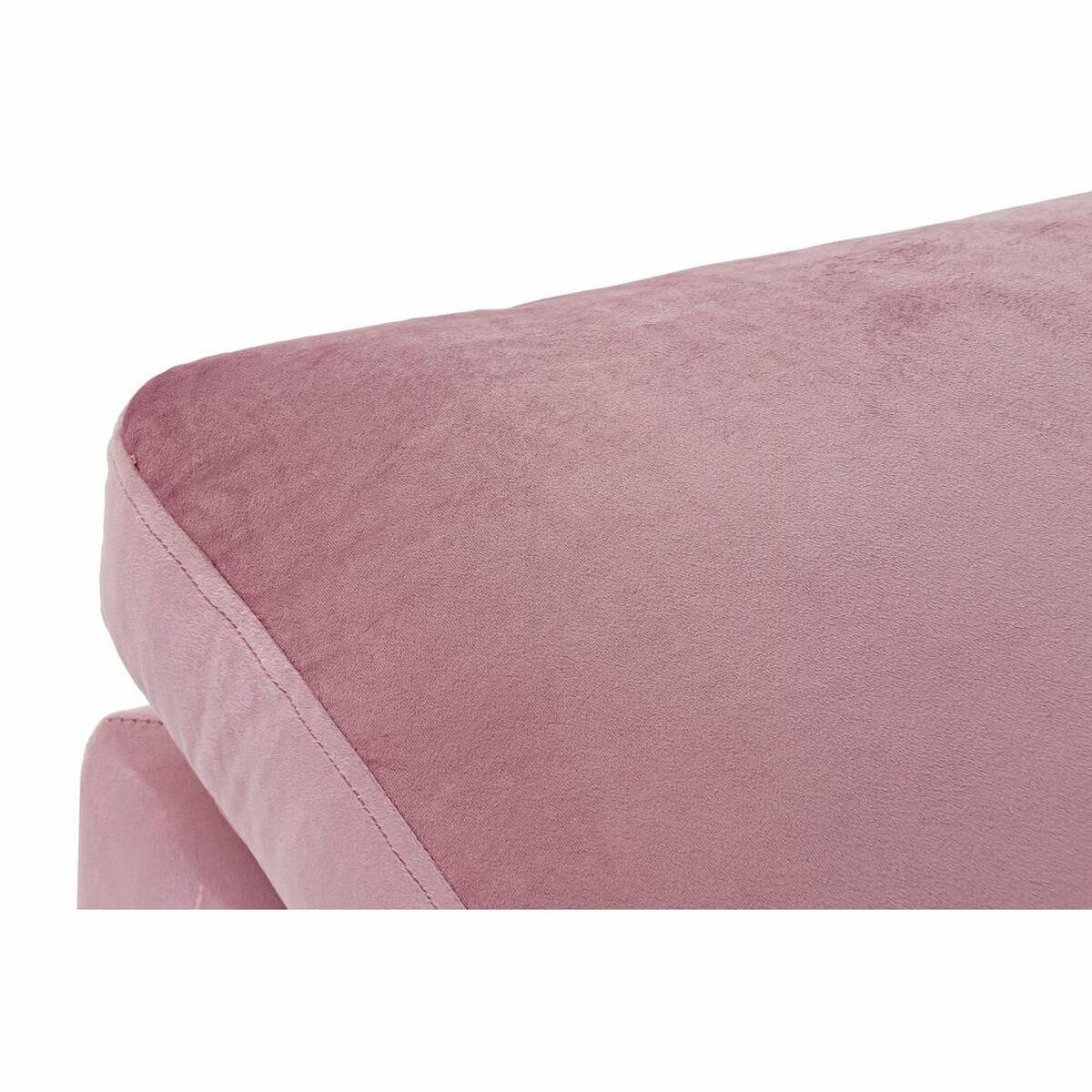 Reposapiés DKD Home Decor Rosa Poliéster Moderno (55 x 55 x 30 cm)