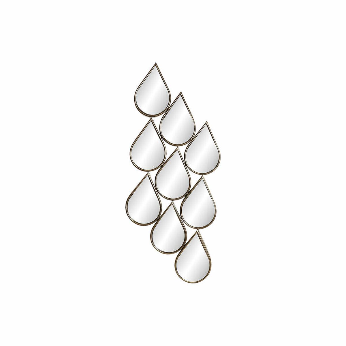 Espejo de pared DKD Home Decor Dorado Moderno Lágrima 40 x 2,5 x 100 cm