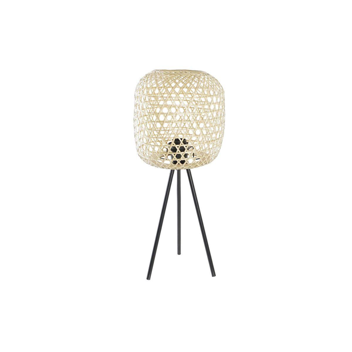 Lámpara de mesa DKD Home Decor Negro Marrón 220 V 50 W Tropical (23 x 23 x 56 cm)