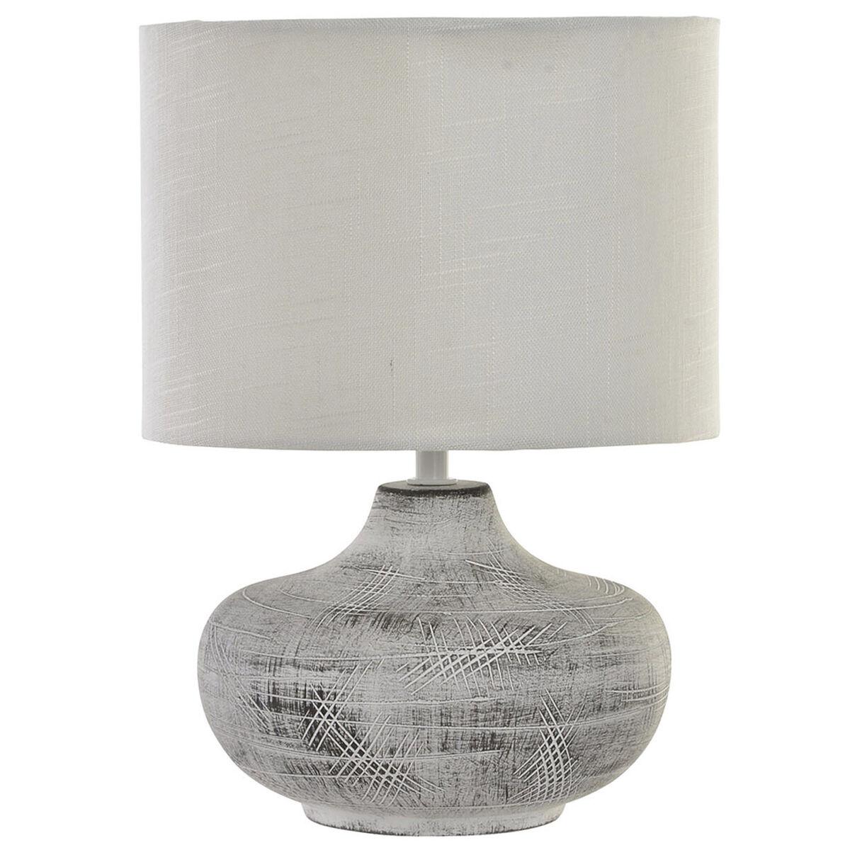 Lámpara de mesa DKD Home Decor 40W Gris Blanco 230 V 40 W (2 Unidades) (22 x 22 x 31 cm)