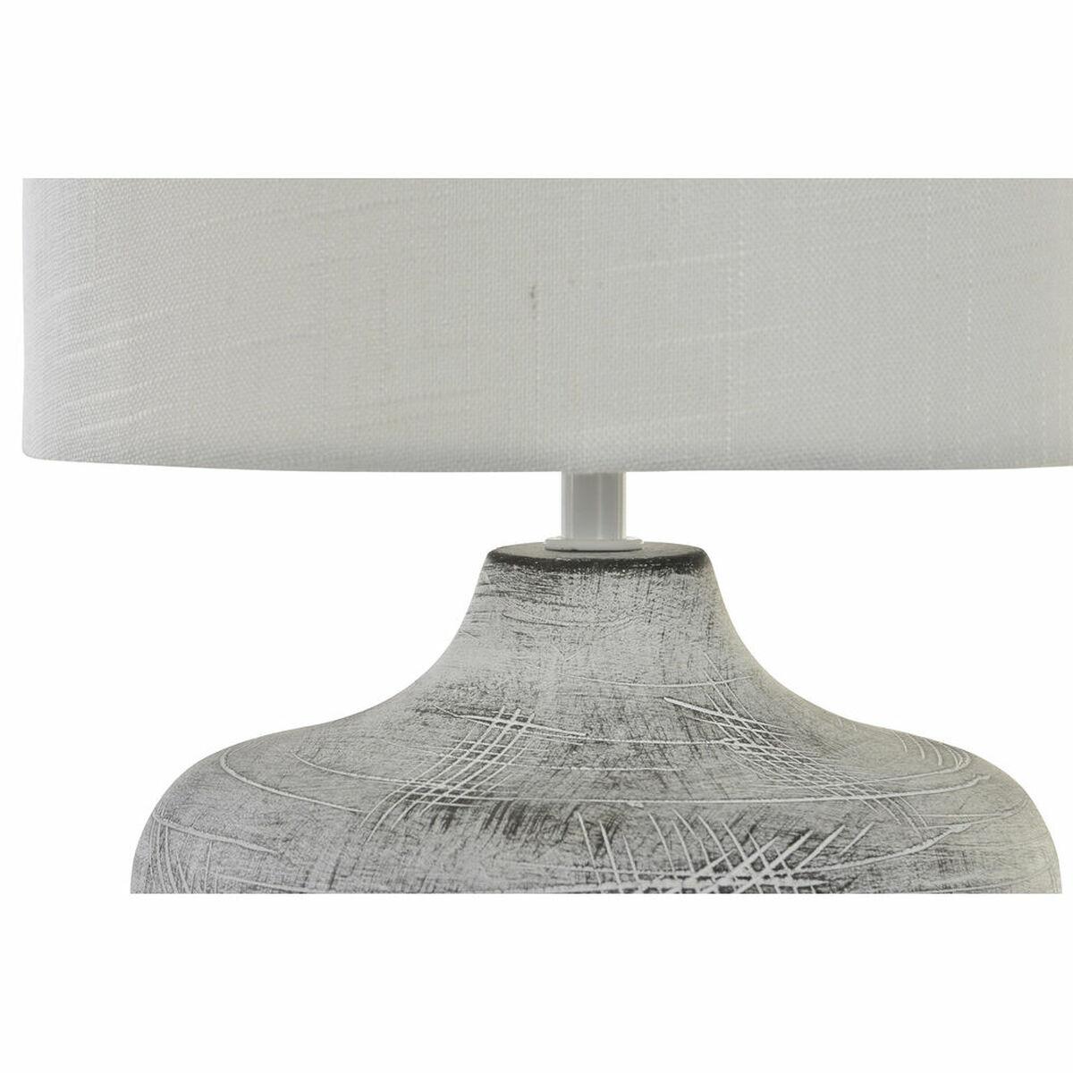 Lámpara de mesa DKD Home Decor 40W Gris Blanco 230 V 40 W (2 Unidades) (22 x 22 x 31 cm)