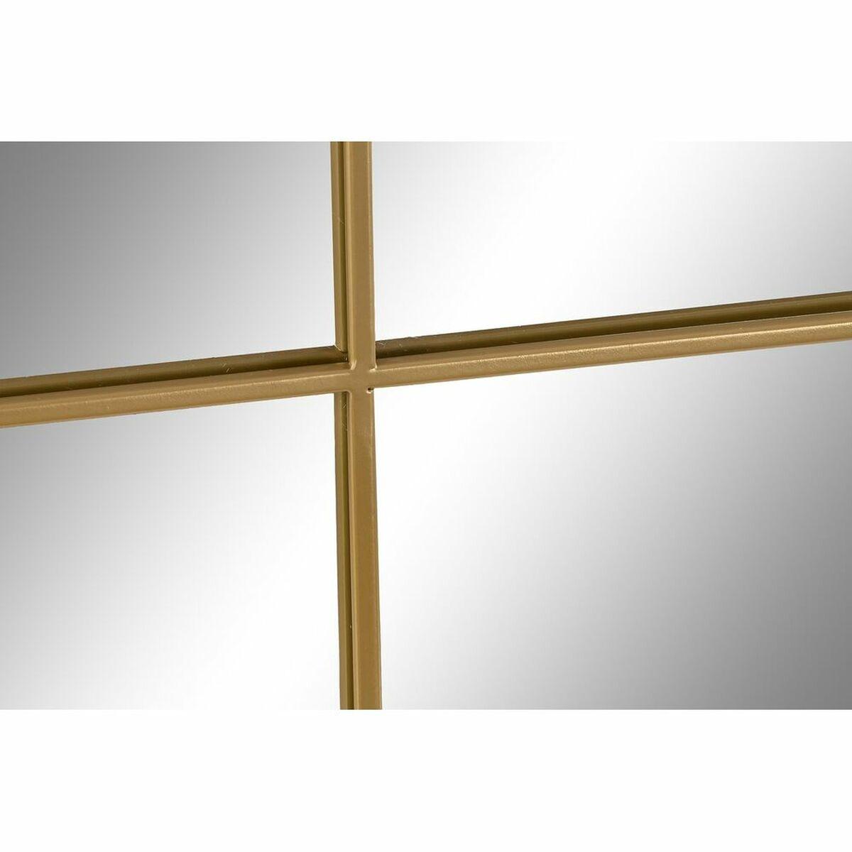 Espejo de pared DKD Home Decor Dorado Cristal Hierro Ventana 90 x 2 x 120 cm 90 x 1,8 x 120 cm