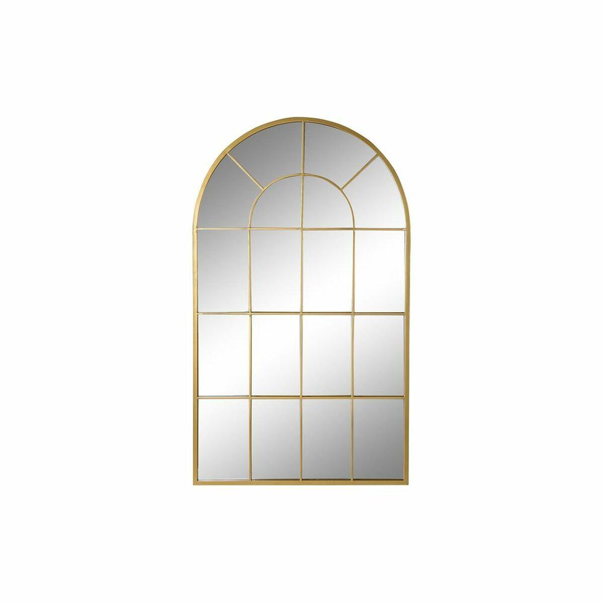 Espejo de pared DKD Home Decor Cristal Dorado Ventanas Hierro (70 x 2,5 x 120 cm)