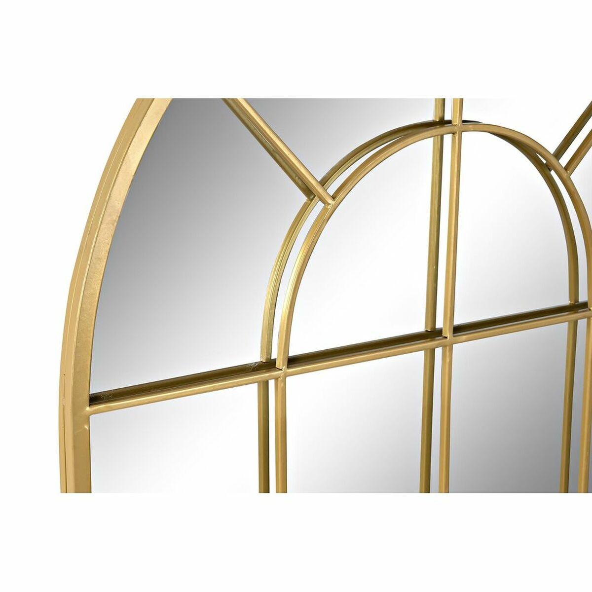 Espejo de pared DKD Home Decor Cristal Dorado Ventanas Hierro (70 x 2,5 x 120 cm)