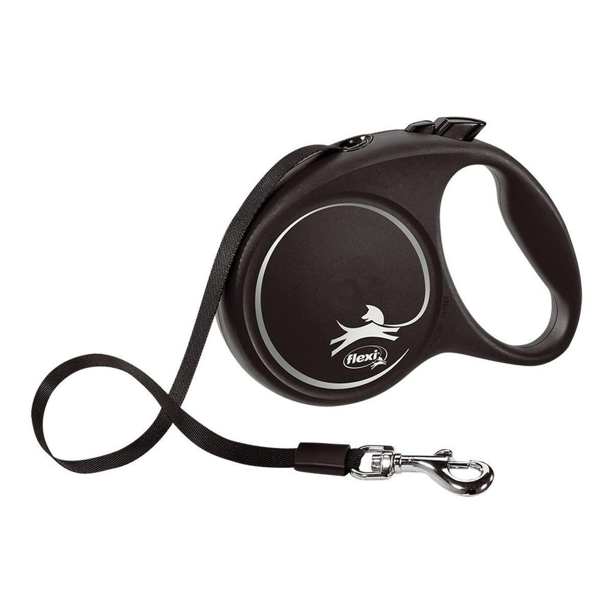 Correa para Perro Flexi BLACK DESIGN 5 m Talla M Silver