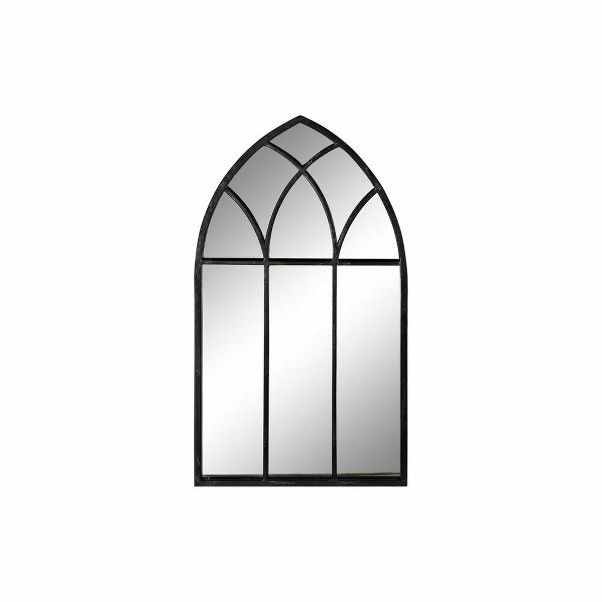 Espejo de pared DKD Home Decor Negro Ventana 36 x 2 x 65 cm (65 Piezas)