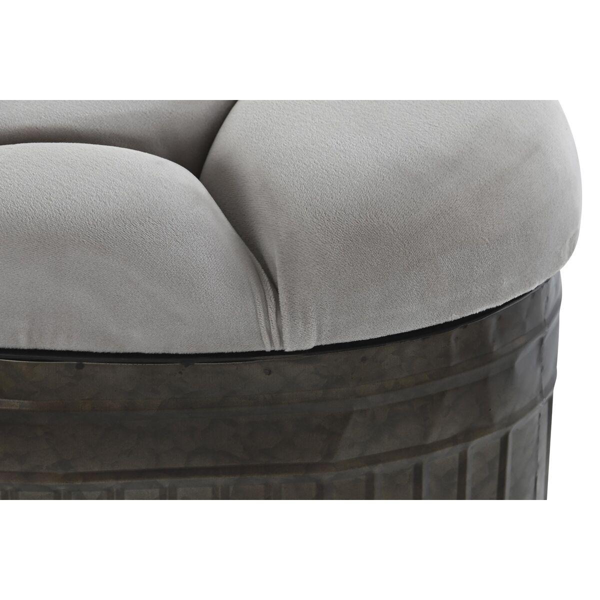 Banqueta DKD Home Decor   Beige Metal Poliéster Marrón oscuro (121 x 44 x 47,5 cm)