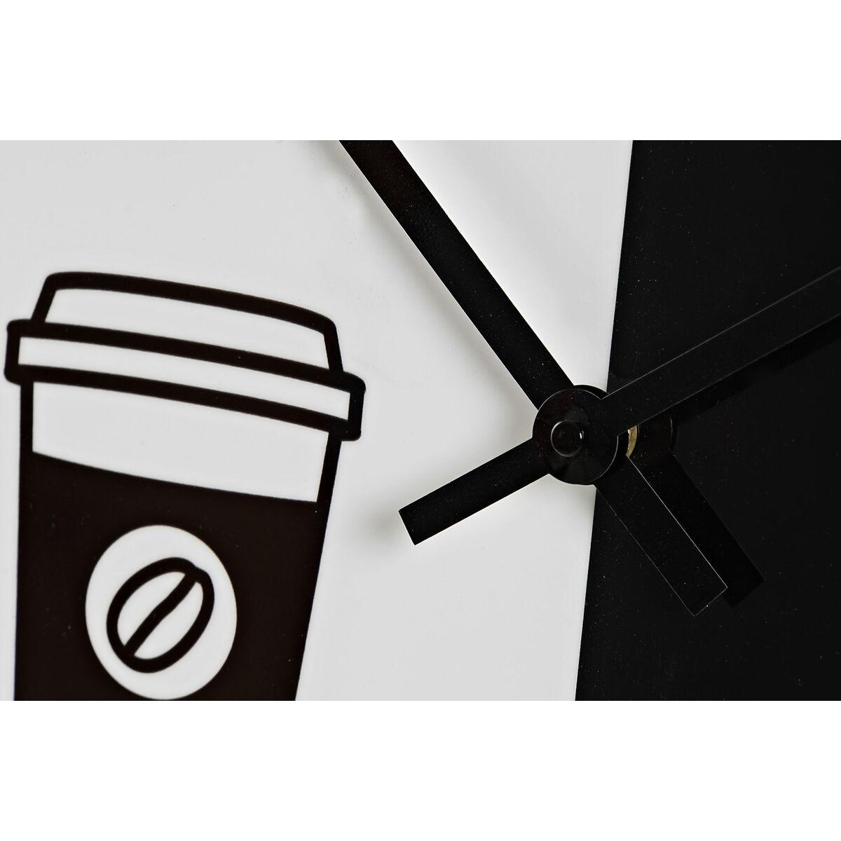 Reloj de Pared DKD Home Decor Blanco Negro Metal Moderno 60 x 4 x 60 cm (2 Unidades)