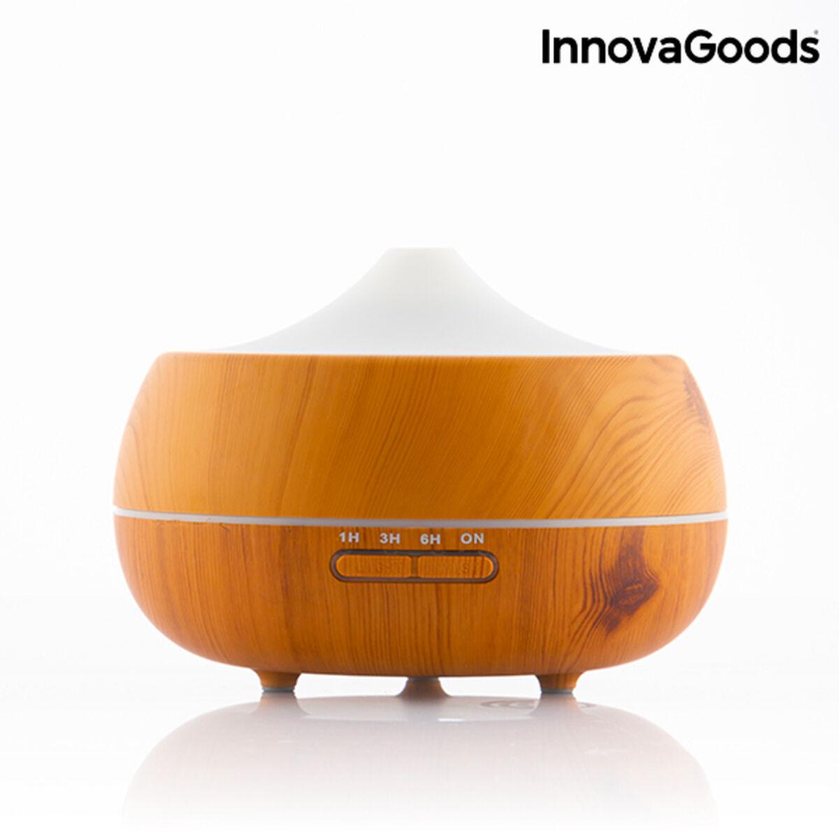 Humidificador Difusor de Aromas con LED Multicolor InnovaGoods IG812706 Madera 300 ml (Reacondicionado A)