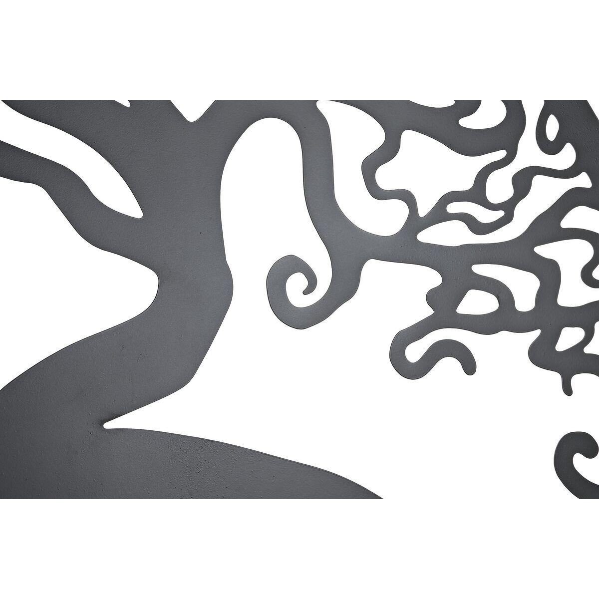 Decoración de Pared DKD Home Decor 98 x 1 x 98 cm 100 x 1 x 100 cm Negro Oriental (2 Unidades)