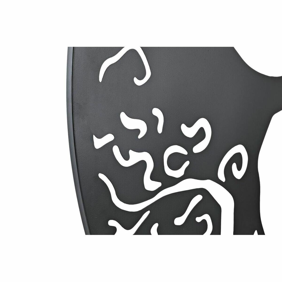 Decoración de Pared DKD Home Decor 98 x 1 x 98 cm 100 x 1 x 100 cm Negro Oriental (2 Unidades)