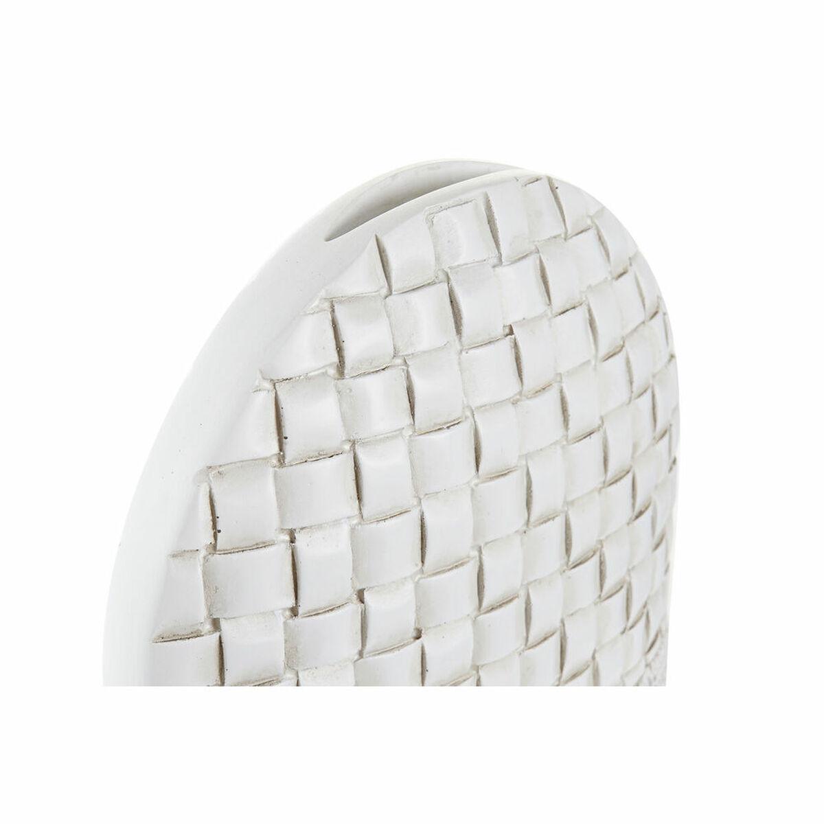 Jarrón DKD Home Decor Blanco Resina Moderno 18 x 6 x 28 cm