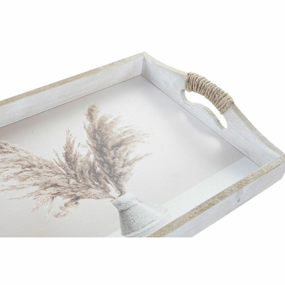 Juego de Bandejas DKD Home Decor Multicolor Dorado Madera MDF 40 x 30 x 6 cm (2 Unidades)