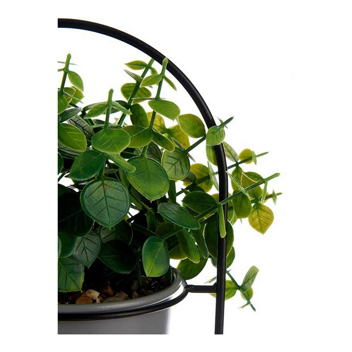 Planta Decorativa Ibergarden QY-H093 Metal Plástico 21 x 30 x 21 cm Con soporte Gris