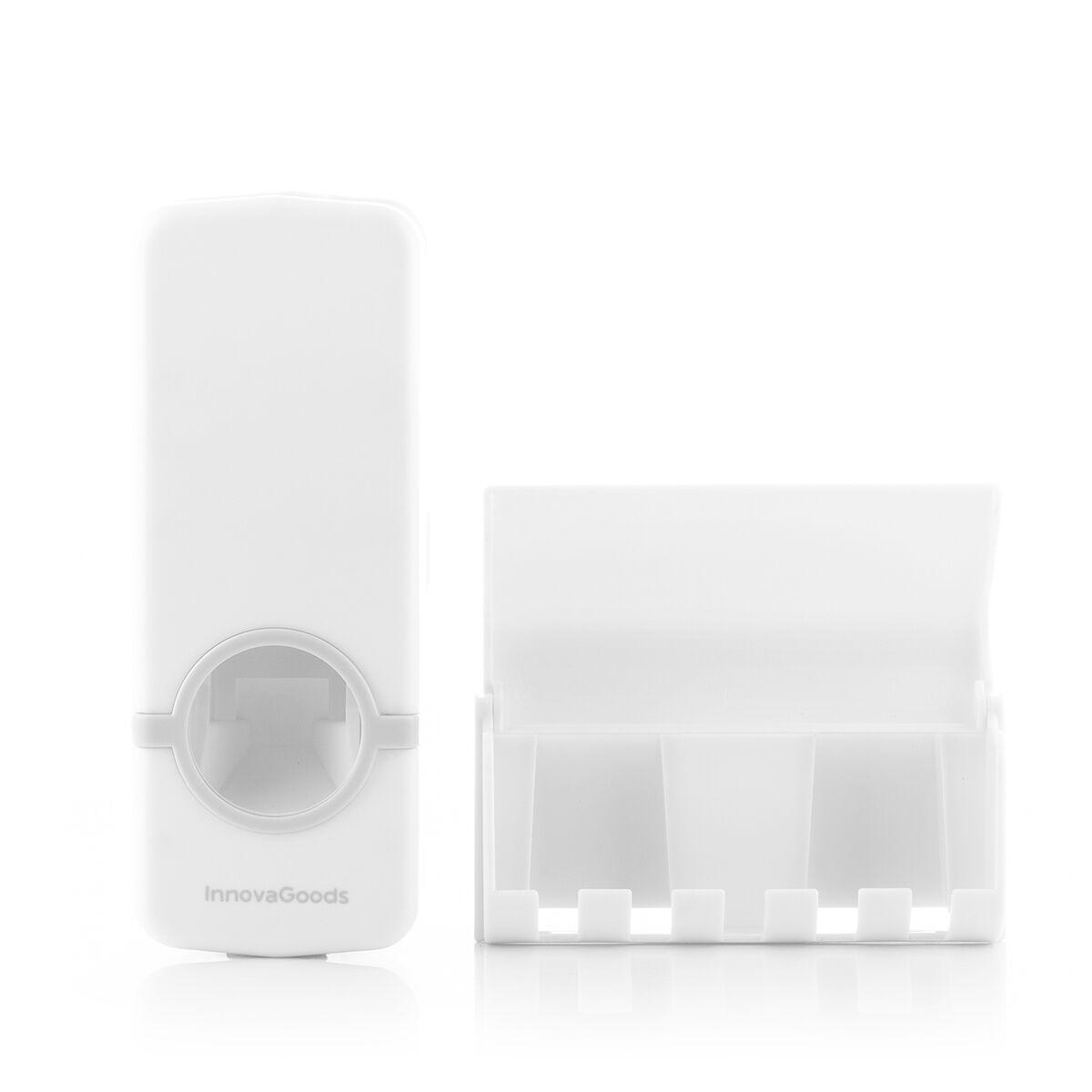 InnovaGoods® Dispensador de pasta dental con soporte para cepillos Diseeth, ahorra pasta de dientes y mantiene tus cepillos orde