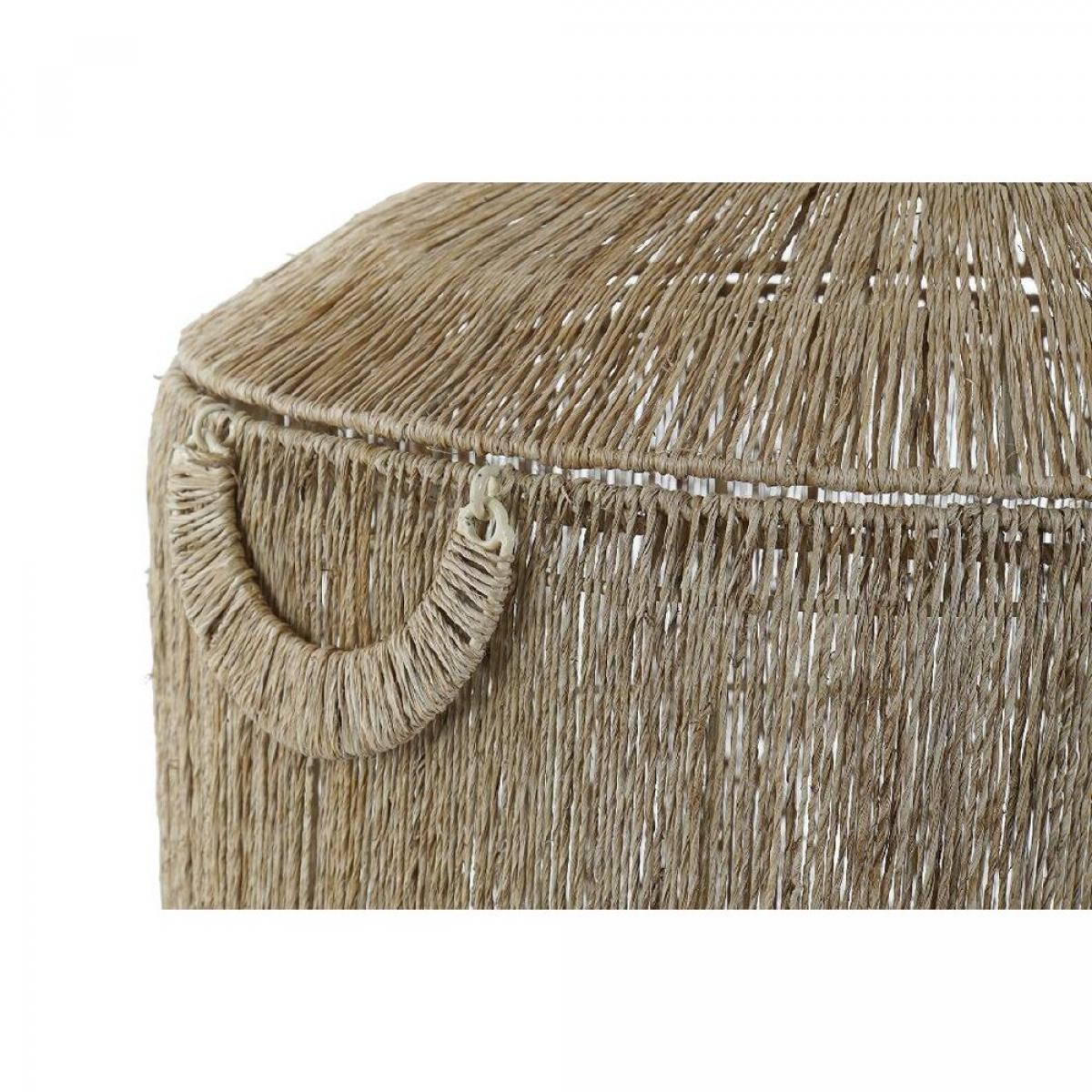 Juego de Cestas DKD Home Decor Marrón Natural Yute Jute Metal Boho 45 x 45 x 69 cm