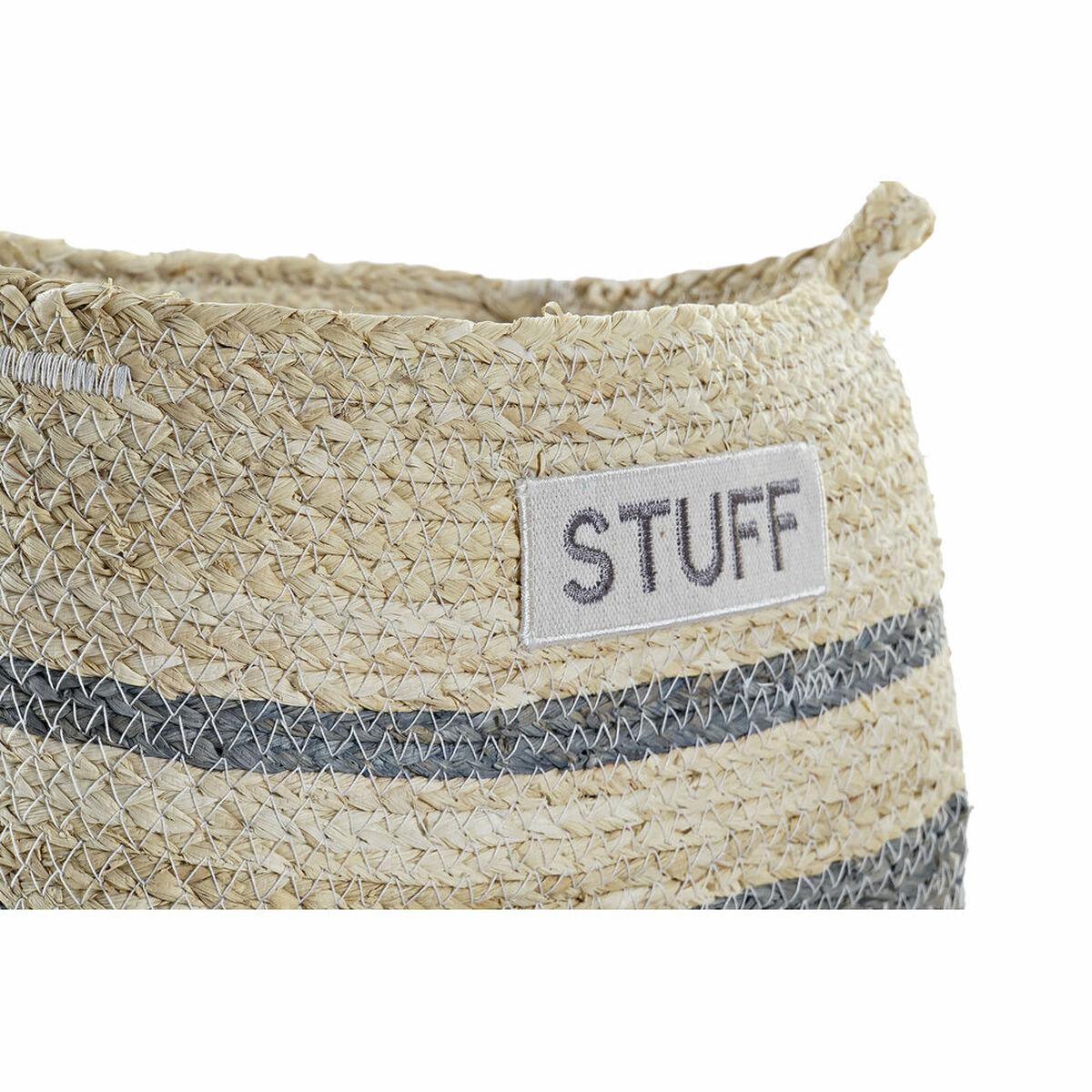 Juego de Cestas DKD Home Decor 30 x 20 x 20 cm Fibra natural Boho