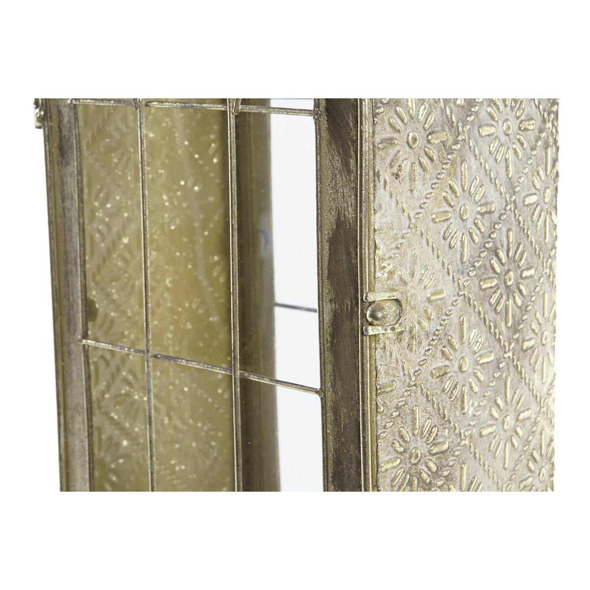 Farol DKD Home Decor Cristal Dorado Metal (18 x 13 x 43 cm)