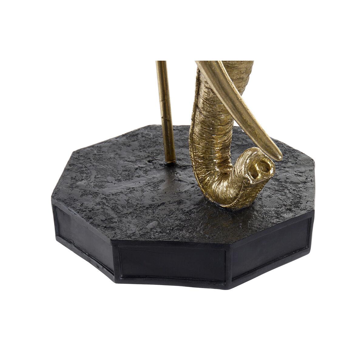 Figura Decorativa DKD Home Decor Negro Dorado Elefante Oriental 60 x 36 x 73 cm