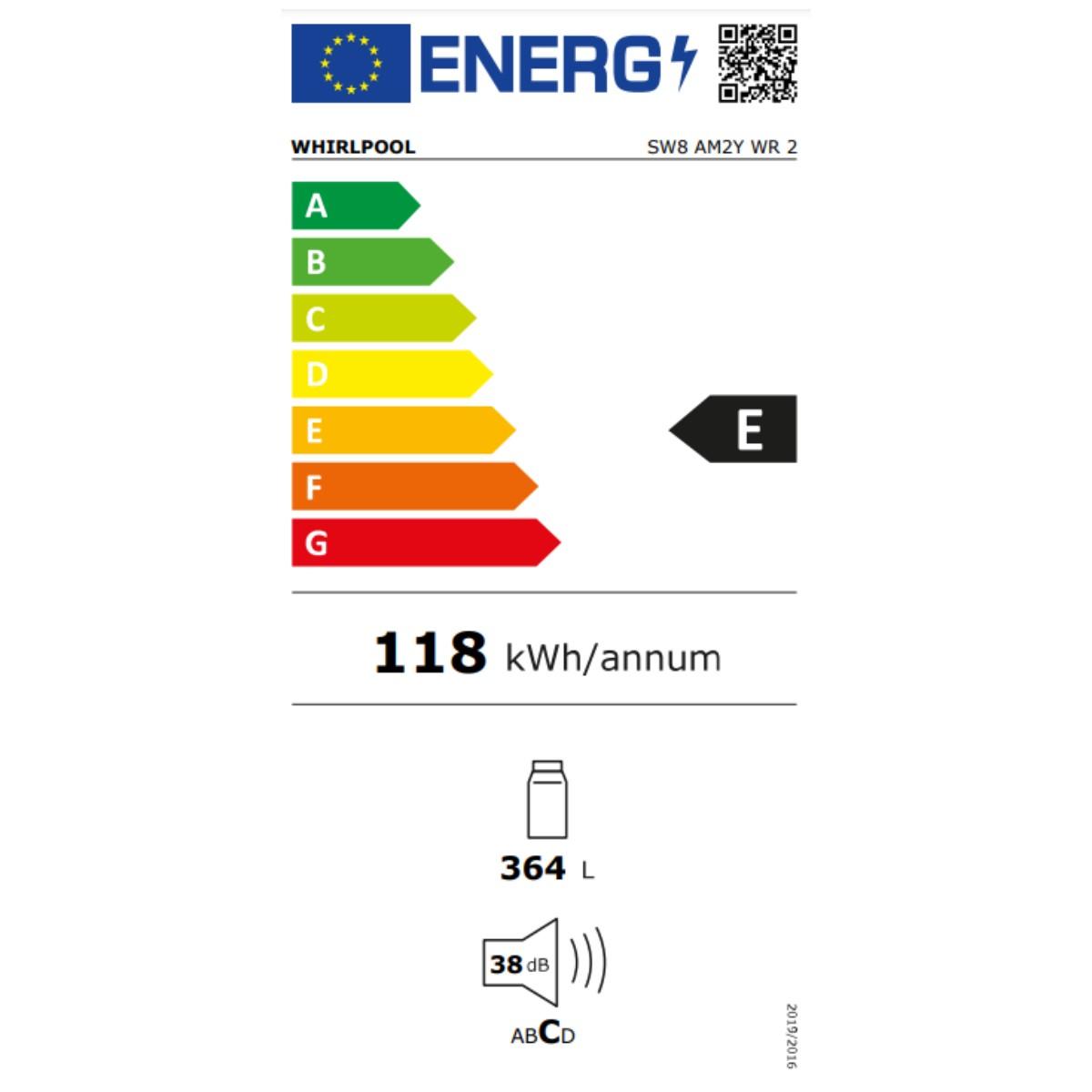 Frigorífico Whirlpool Corporation SW8 AM2Y WR Blanco (187 x 60 cm)