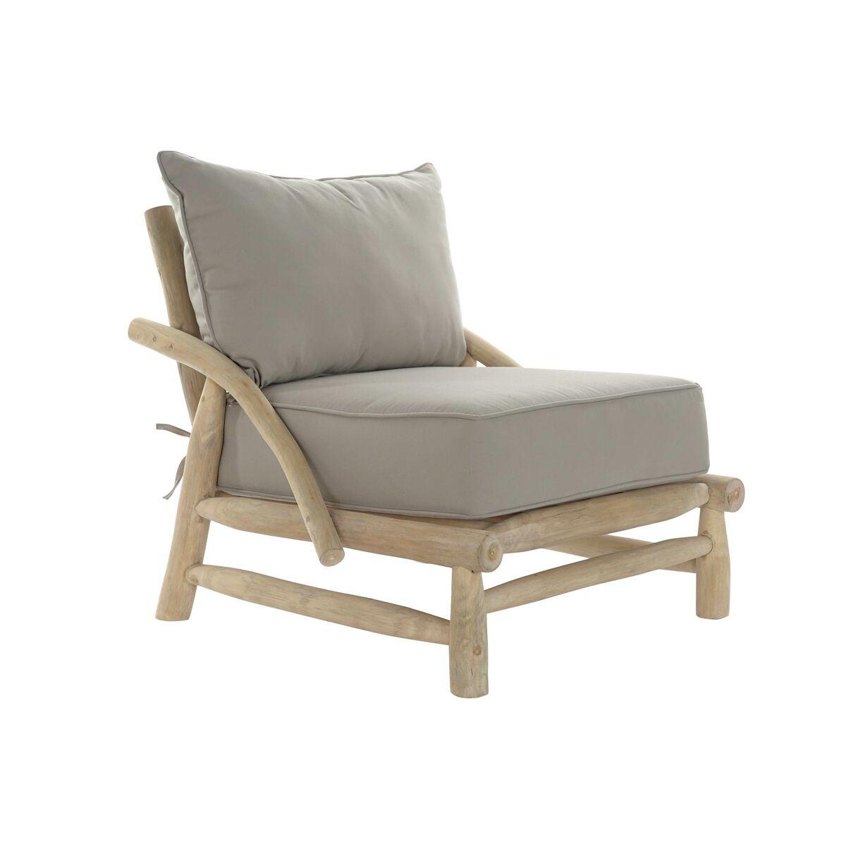 Sillón de jardín DKD Home Decor Natural Gris claro 82 x 80 x 73 cm
