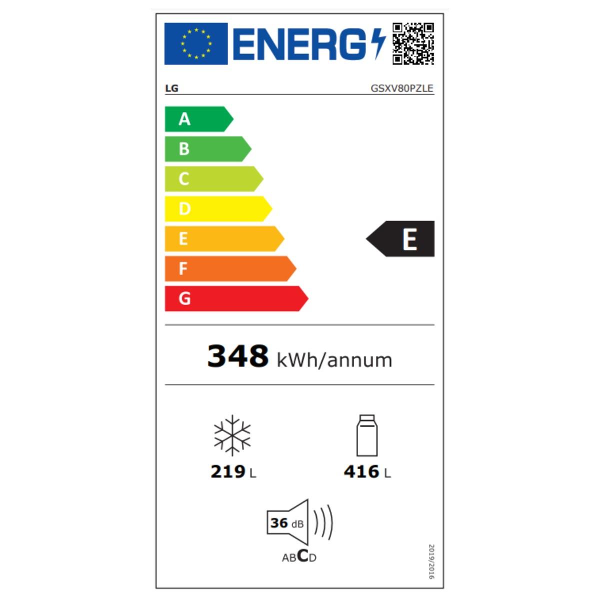 Frigorífico americano LG GSXV80PZLE Acero Inoxidable (179 x 91 cm)