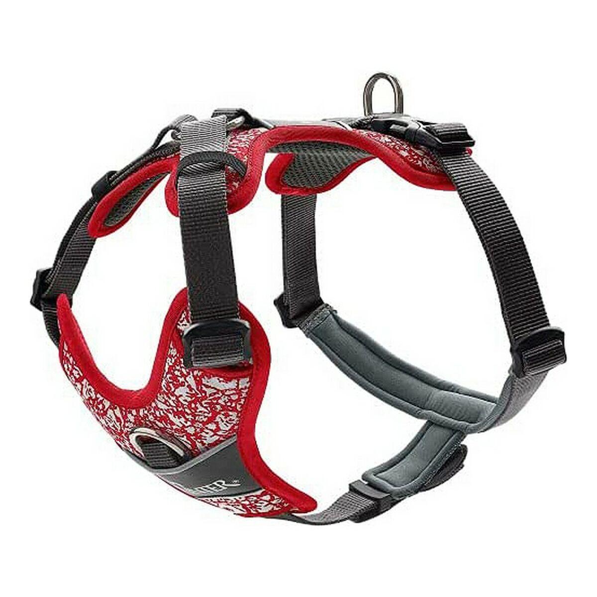 Arnés para Perro Hunter Divo Rojo Gris Reflectante Talla L (72-100 cm)