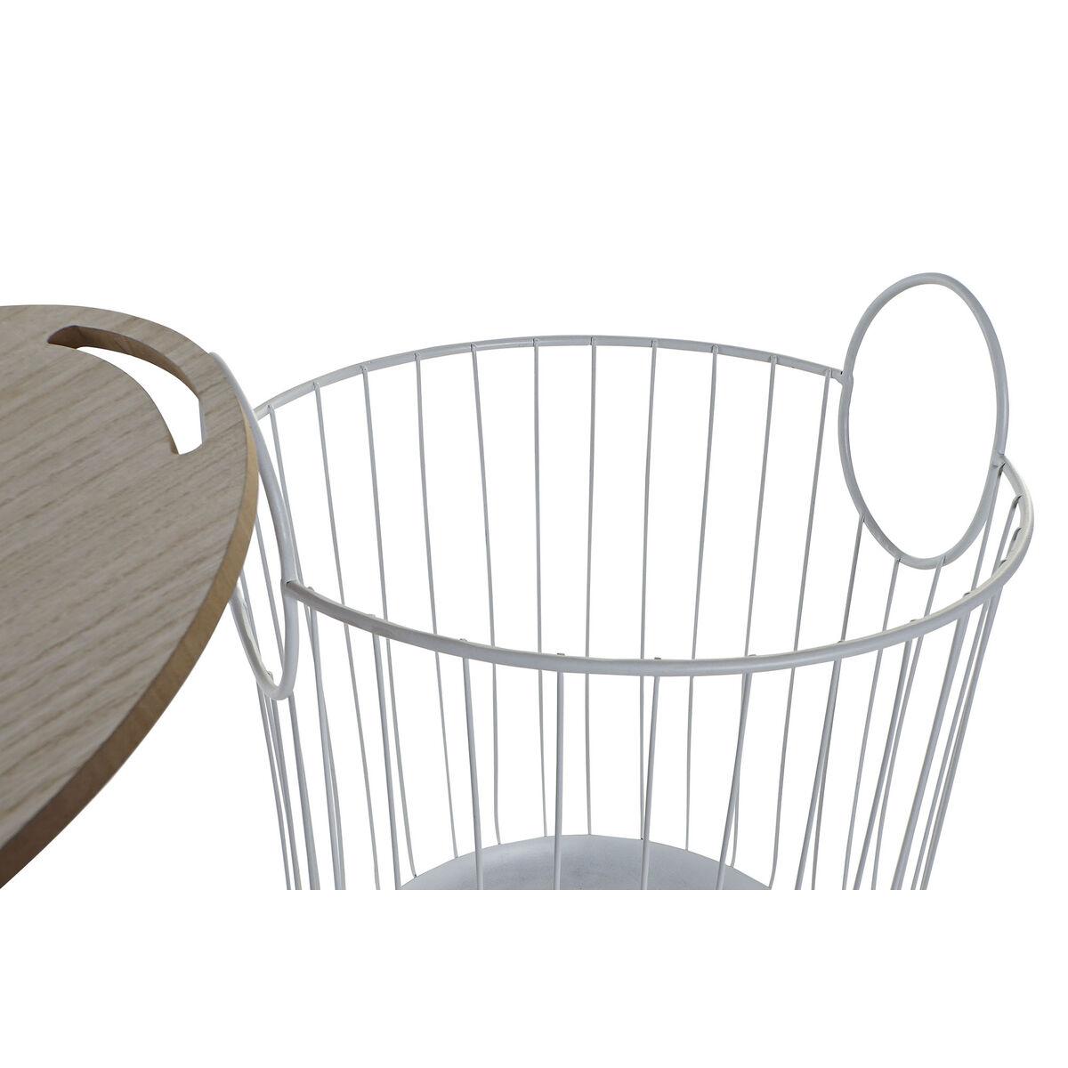 Juego de 2 mesas DKD Home Decor Blanco Natural 43 x 43 x 46 cm