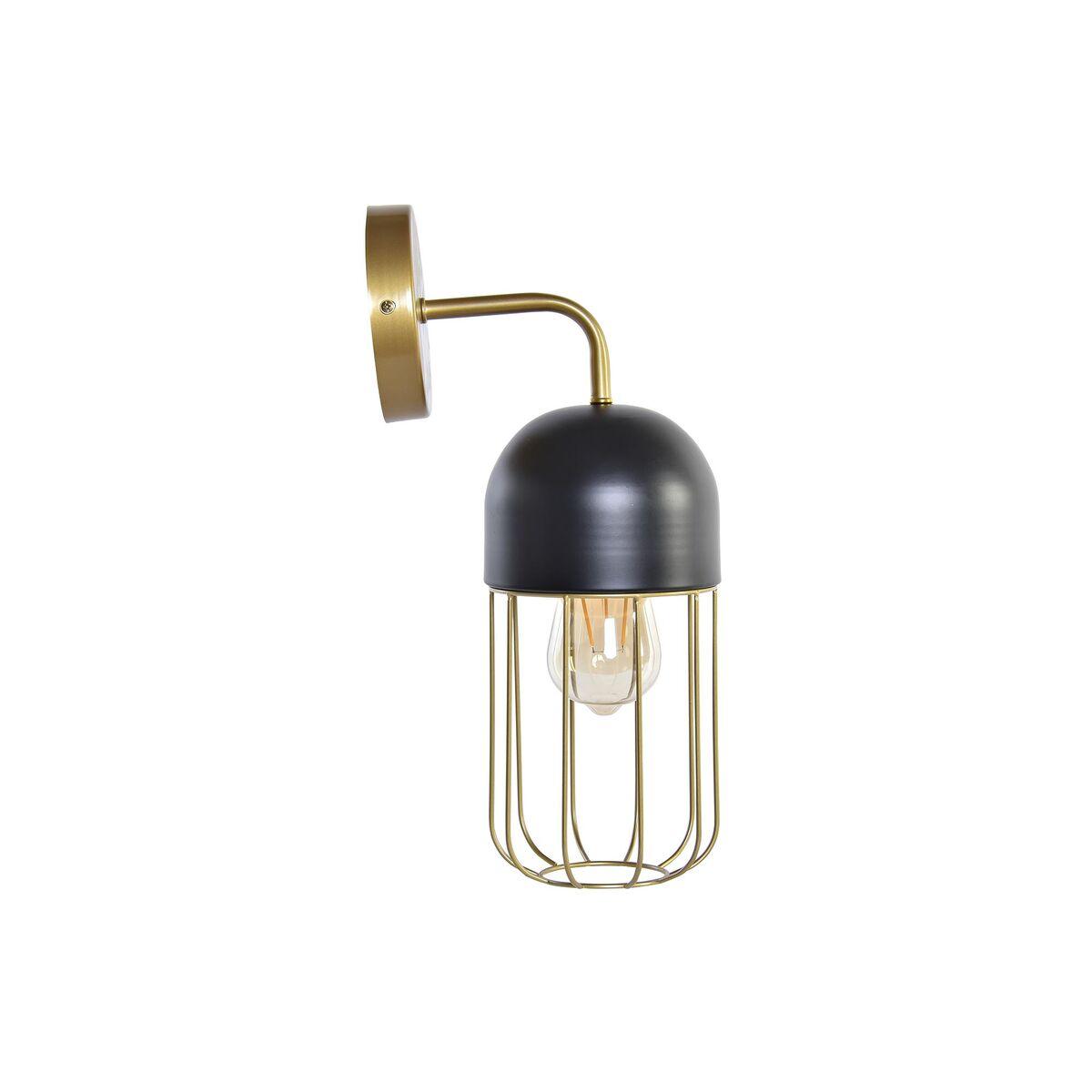 Lámpara de Pared DKD Home Decor Negro Dorado Metal 220 V 50 W (15 x 19 x 34 cm)